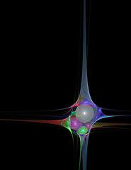 Image showing Colorful 3D Burst