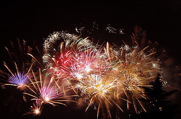 Image showing Colourful fireworks