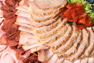 Image showing salami background