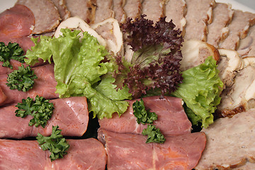 Image showing salami background