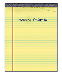 Image showing yellow notepad