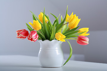 Image showing Tulips in vase