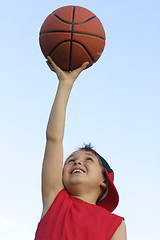 Image showing Boy with a basketball