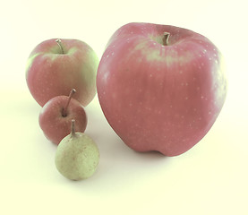 Image showing pear and apples