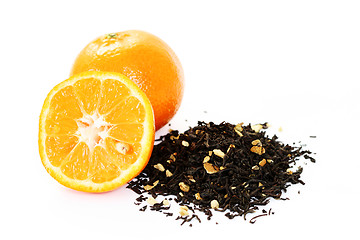 Image showing tangerine tea