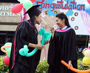 Image showing Beautiful Asian university graduates 