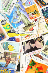 Image showing Post stamps collection