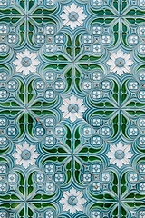 Image showing Traditional Portuguese glazed tiles