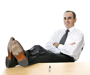 Image showing Relaxing businessman