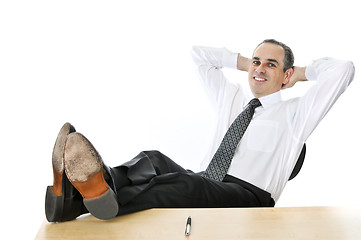 Image showing Relaxing businessman