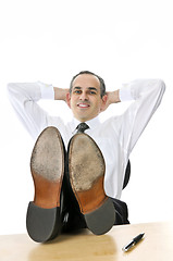 Image showing Relaxing businessman