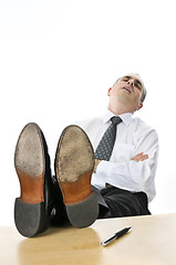 Image showing Sleeping businessman