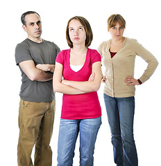 Image showing Teenage girl in trouble with parents