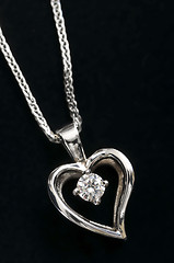 Image showing Diamond heart necklace