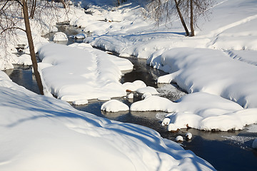 Image showing Winter river landscape