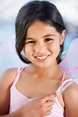 Image showing Little fairy princess. Cute little girl dressed in a fairy costume.