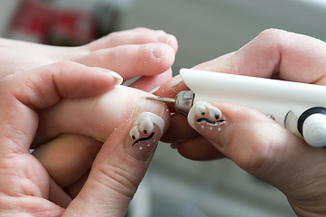 Image showing Foot therapist at work