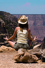 Image showing Meditating at Grand Canyon