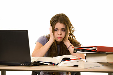Image showing Frustrated college student