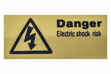 Image showing Vintage looking Electric shock sign