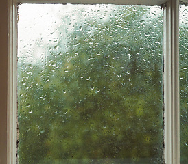 Image showing Wet window pane