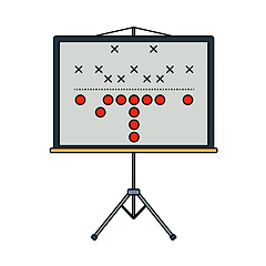 Image showing American Football Game Plan Stand Icon