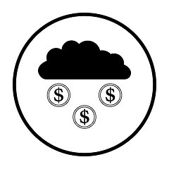 Image showing Coins Falling From Cloud Icon