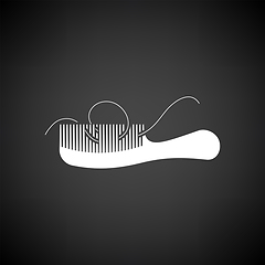 Image showing Hair In Comb Icon