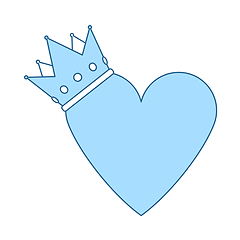 Image showing Valentine Heart Crown Icon