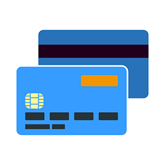 Image showing Front And Back Side Of Credit Card Icon