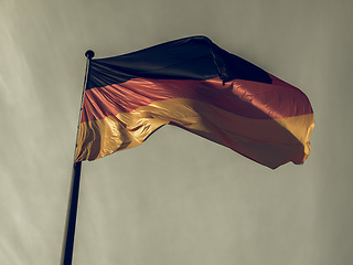 Image showing Vintage looking German flag