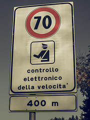 Image showing Vintage looking Maximum speed sign