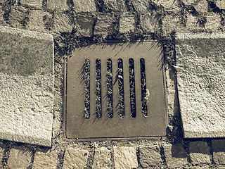 Image showing Vintage looking Drain gutter