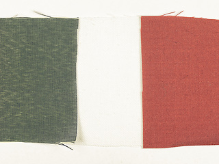 Image showing Vintage looking Flag of Italy