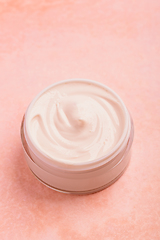 Image showing Face cream moisturizer in a jar, luxury skincare cosmetics and anti-aging product for healthy skin and beauty routine.