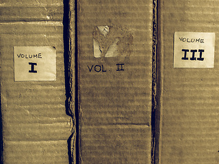 Image showing Vintage looking Corrugated cardboard