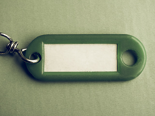 Image showing Vintage looking Green keyring