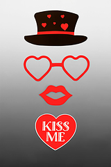 Image showing Kiss Me Romantic Valentines Day Abstract