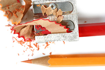 Image showing Pencil and sharpener