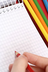 Image showing Pencil and agenda