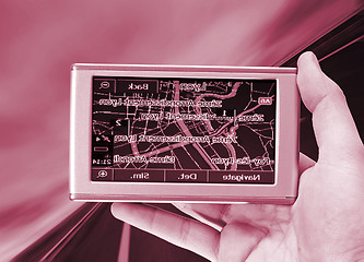 Image showing GPS in a man hand