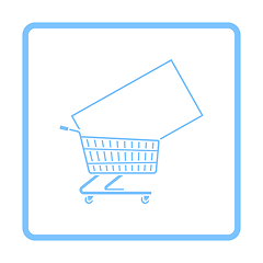 Image showing Shopping Cart With TV Icon