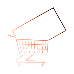 Image showing Shopping Cart With TV Icon