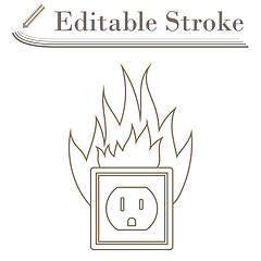 Image showing Electric Outlet Fire Icon