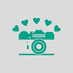 Image showing Camera With Hearts Icon