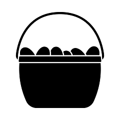 Image showing Easter Basket With Eggs Icon