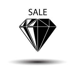 Image showing Dimond With Sale Sign Icon