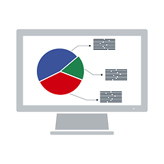 Image showing Monitor With Analytics Diagram Icon