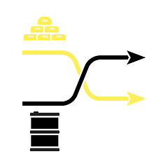 Image showing Gold And Oil Comparison Chart Icon