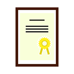 Image showing Certificate Under Glass Icon